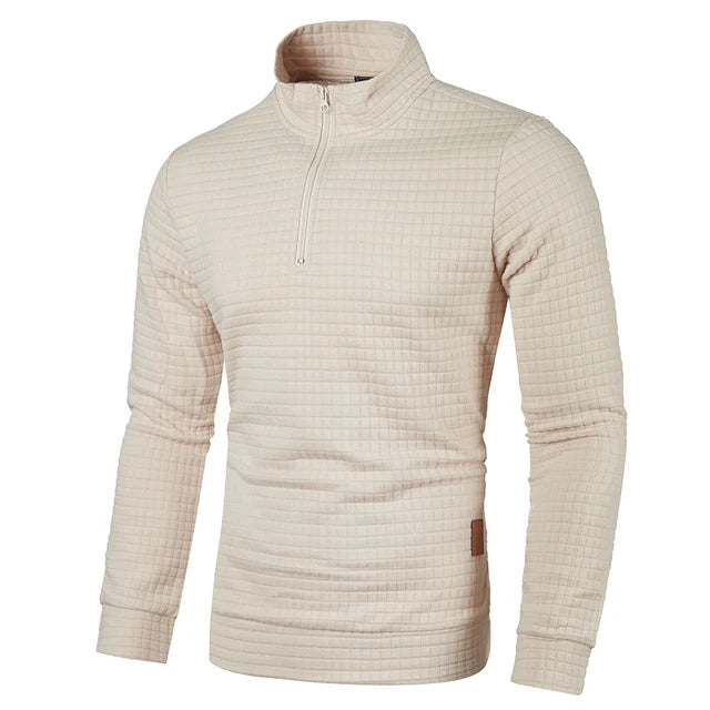 Oversized Solid Half-Zipper