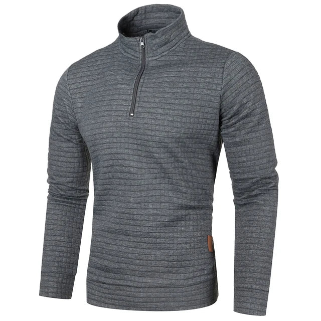 Oversized Solid Half-Zipper