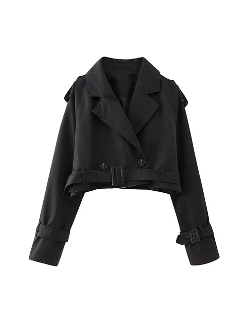 Saskia™ Cropped Trench Coat