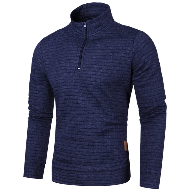 Oversized Solid Half-Zipper