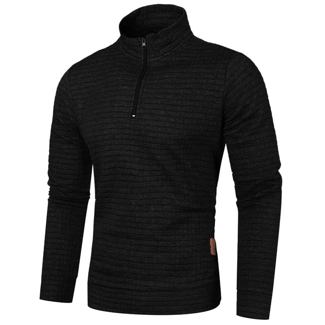 Oversized Solid Half-Zipper