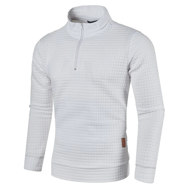 Oversized Solid Half-Zipper