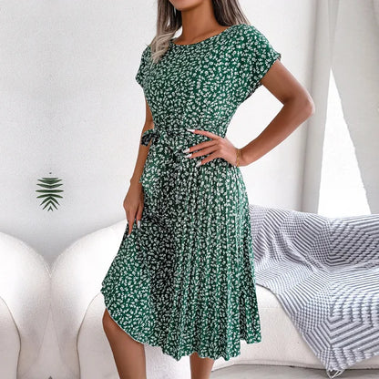 High Waist Floral Dress