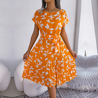 High Waist Floral Dress