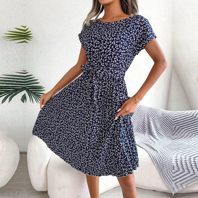High Waist Floral Dress