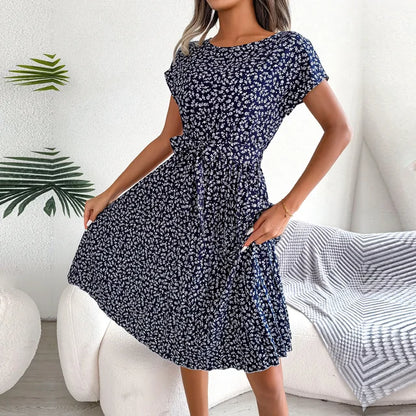 High Waist Floral Dress