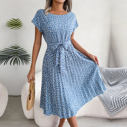 High Waist Floral Dress