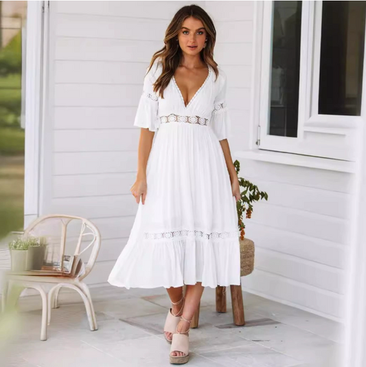 Ella - Witte zomer jurk