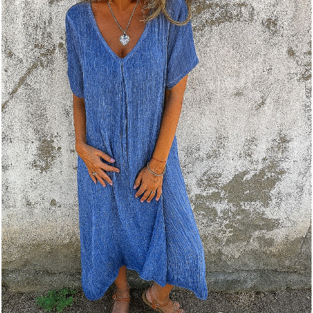 Lina – Luchtige linnen zomerjurk