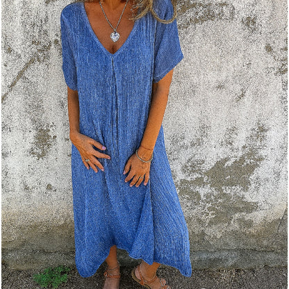 Lina – Luchtige linnen zomerjurk