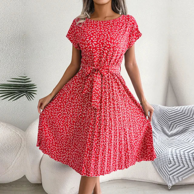 High Waist Floral Dress