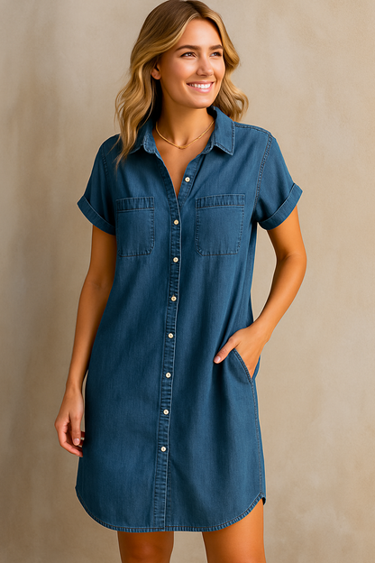 Denim Midi-Jurk